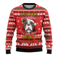 Give Your Heart Pitbull Dog Christmas Ugly Christmas Sweater Xmas Holiday Patterns - Wonder Print Shop