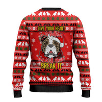 Give Your Heart Pitbull Dog Christmas Ugly Christmas Sweater Xmas Holiday Patterns - Wonder Print Shop