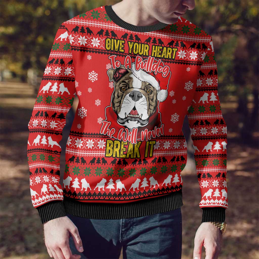 Give Your Heart Pitbull Dog Christmas Ugly Christmas Sweater Xmas Holiday Patterns - Wonder Print Shop