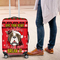 Give Your Heart Pitbull Dog Christmas Luggage Cover Xmas Holiday Patterns - Wonder Print Shop