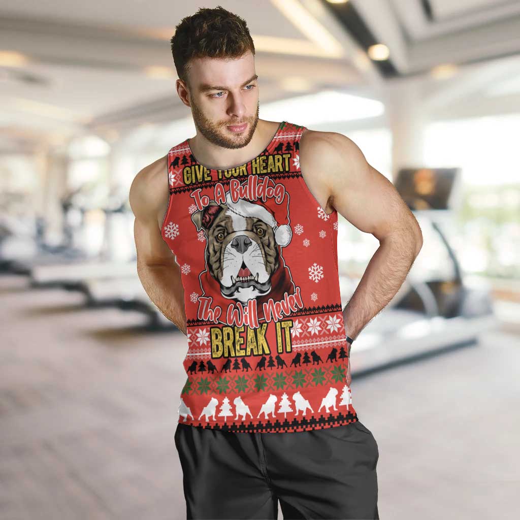 Give Your Heart Pitbull Dog Christmas Men Tank Top Xmas Holiday Patterns - Wonder Print Shop