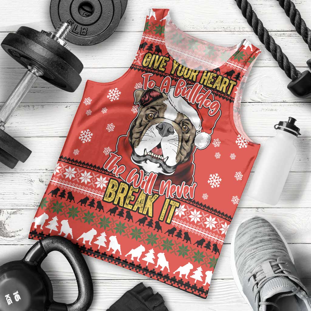 Give Your Heart Pitbull Dog Christmas Men Tank Top Xmas Holiday Patterns - Wonder Print Shop