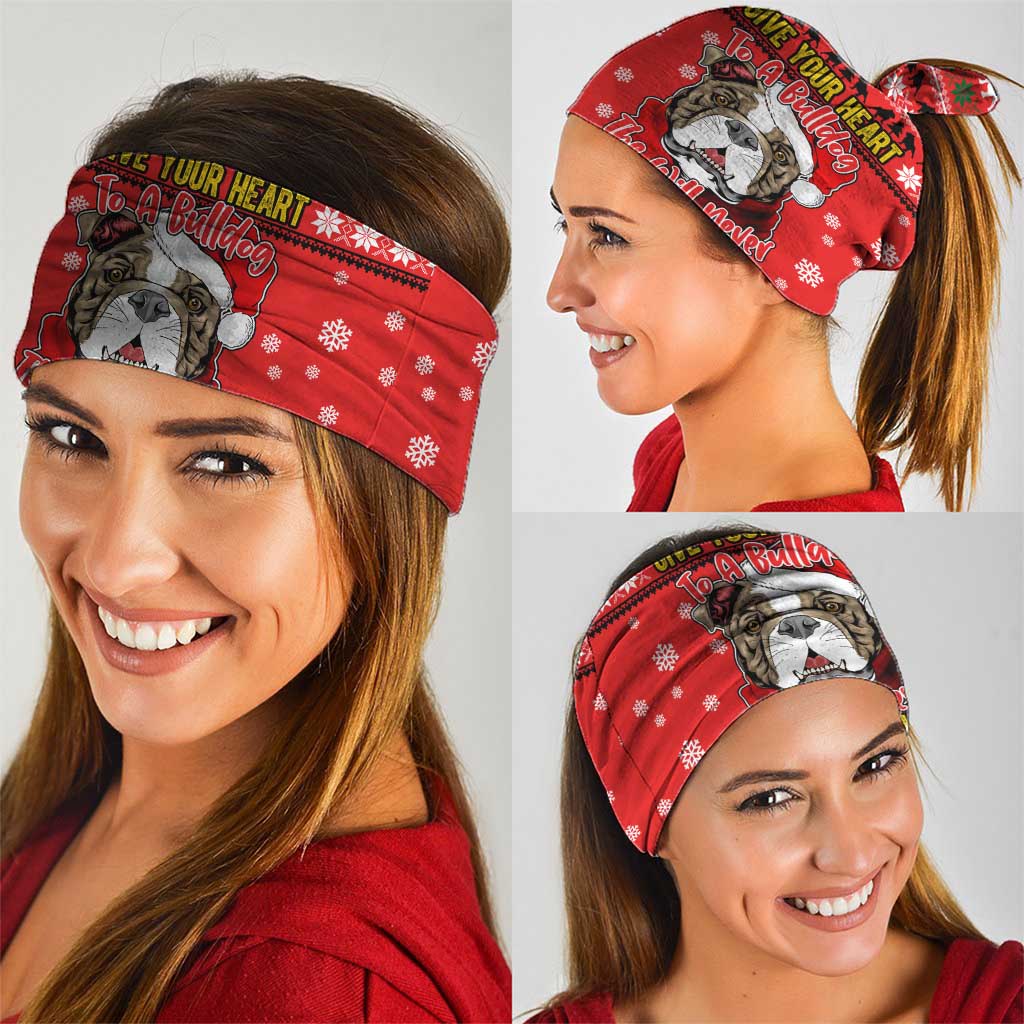 Give Your Heart Pitbull Dog Christmas Neck Gaiter Xmas Holiday Patterns - Wonder Print Shop