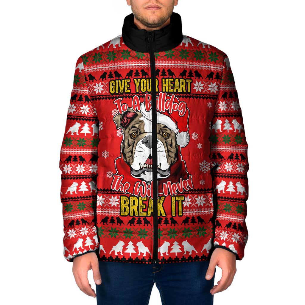 Give Your Heart Pitbull Dog Christmas Padded Jacket Xmas Holiday Patterns - Wonder Print Shop