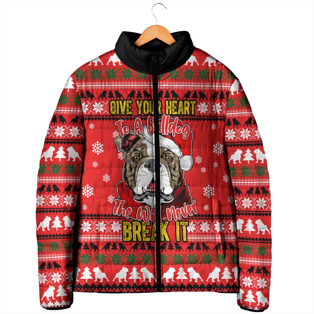 Give Your Heart Pitbull Dog Christmas Padded Jacket Xmas Holiday Patterns - Wonder Print Shop