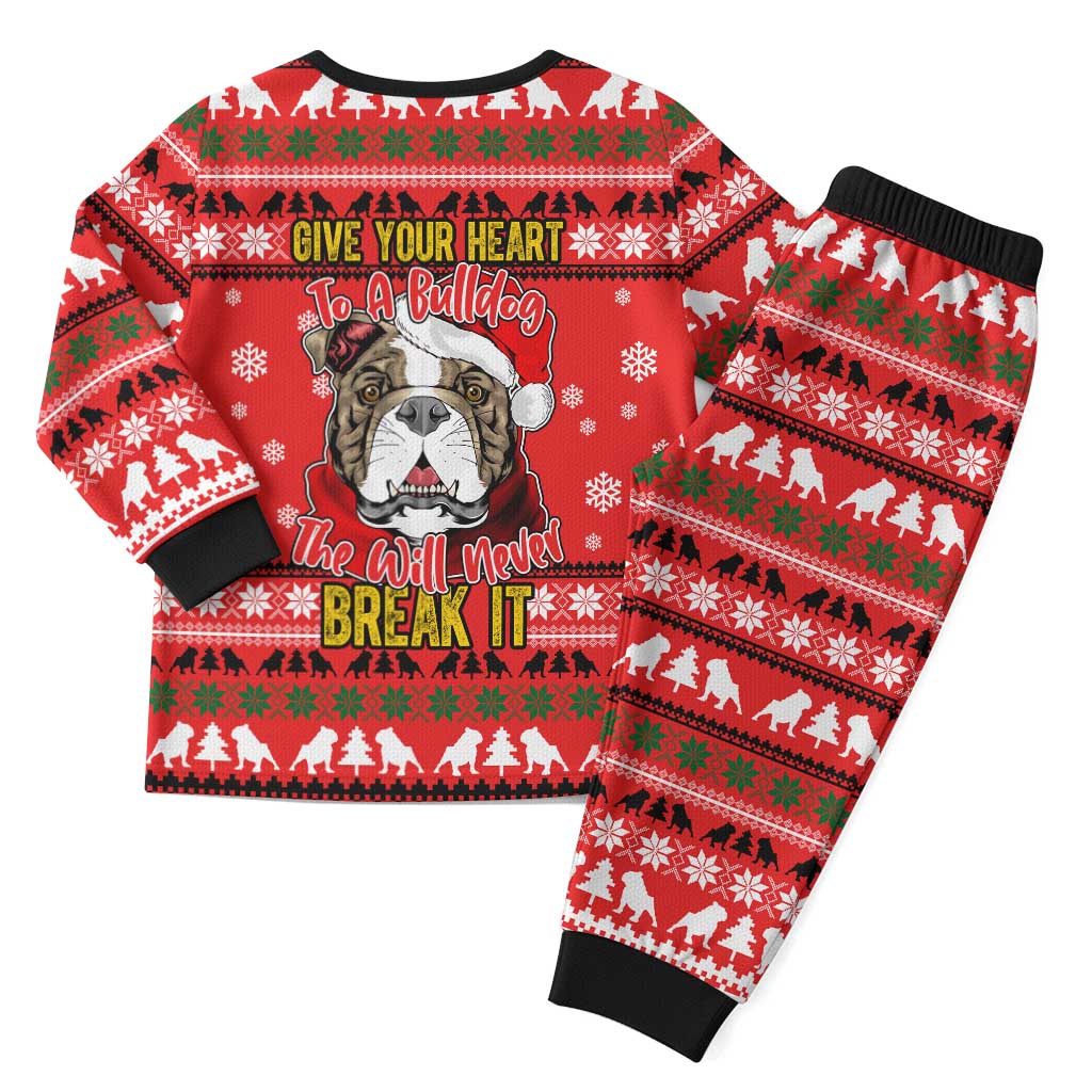 Give Your Heart Pitbull Dog Christmas Pajama Set Xmas Holiday Patterns - Wonder Print Shop