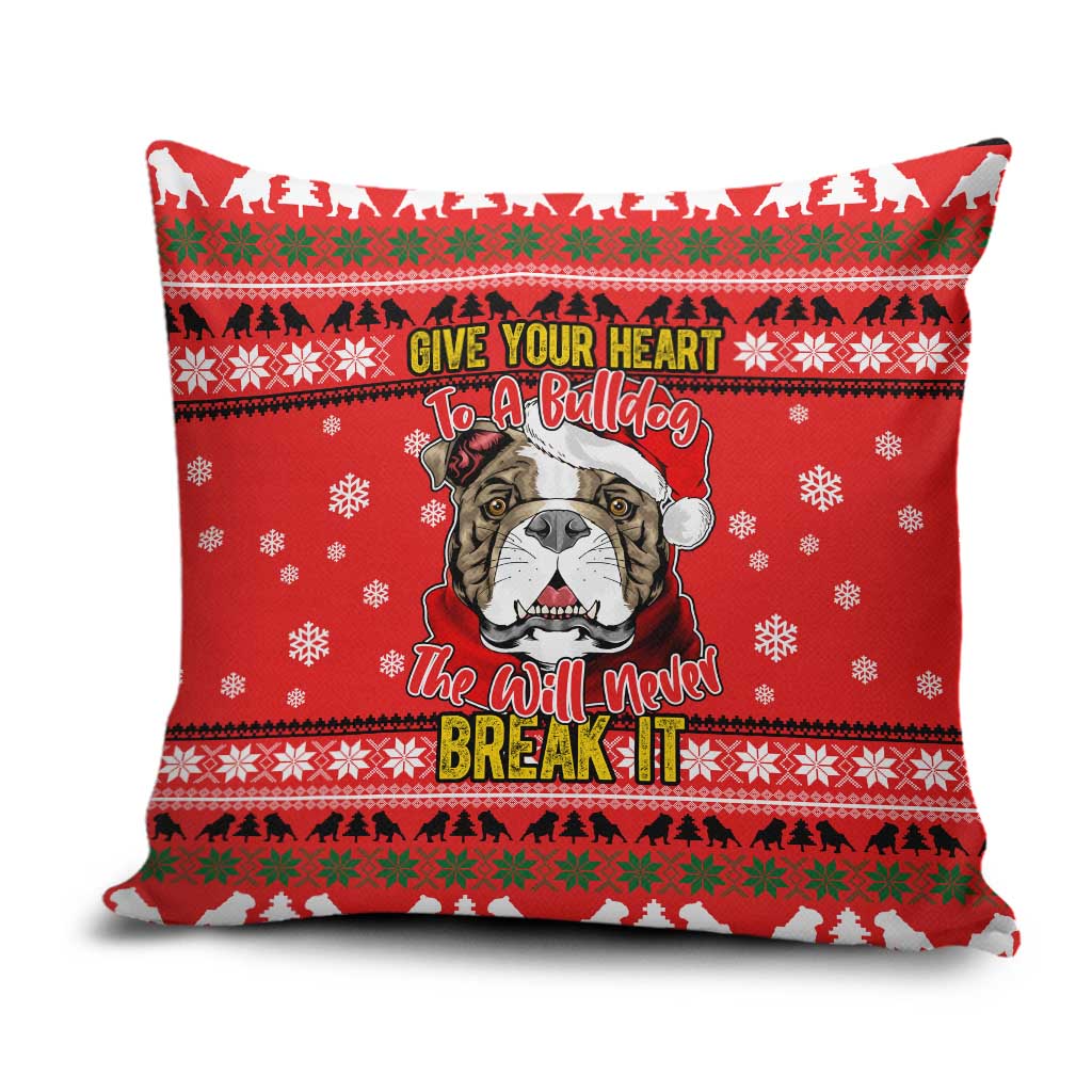 Give Your Heart Pitbull Dog Christmas Pillow Cover Xmas Holiday Patterns - Wonder Print Shop