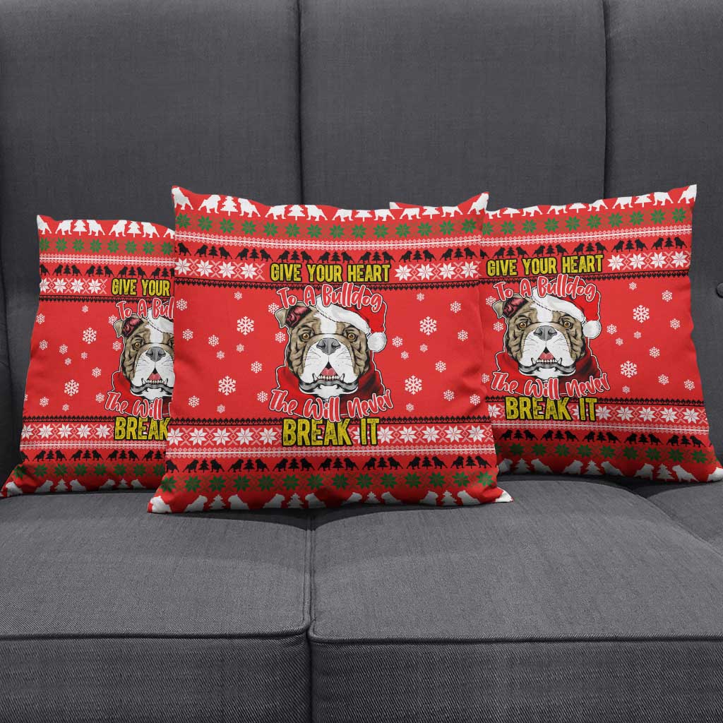 Give Your Heart Pitbull Dog Christmas Pillow Cover Xmas Holiday Patterns - Wonder Print Shop