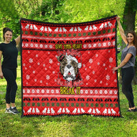 Give Your Heart Pitbull Dog Christmas Quilt Xmas Holiday Patterns - Wonder Print Shop