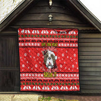 Give Your Heart Pitbull Dog Christmas Quilt Xmas Holiday Patterns - Wonder Print Shop