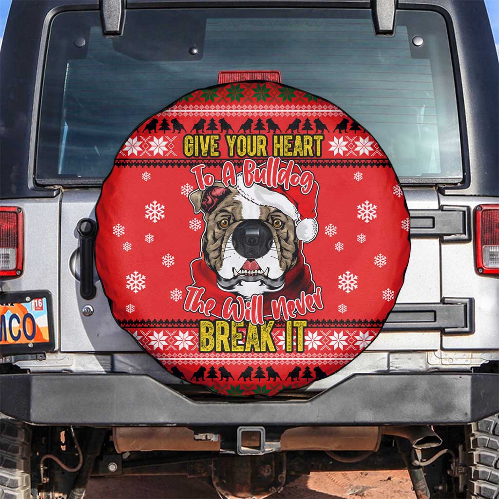 Give Your Heart Pitbull Dog Christmas Spare Tire Cover Xmas Holiday Patterns - Wonder Print Shop