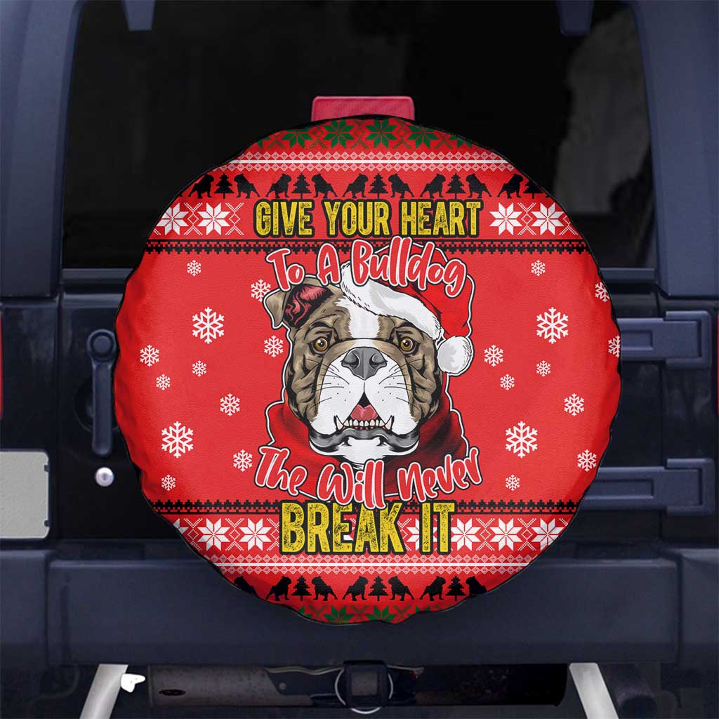 Give Your Heart Pitbull Dog Christmas Spare Tire Cover Xmas Holiday Patterns - Wonder Print Shop