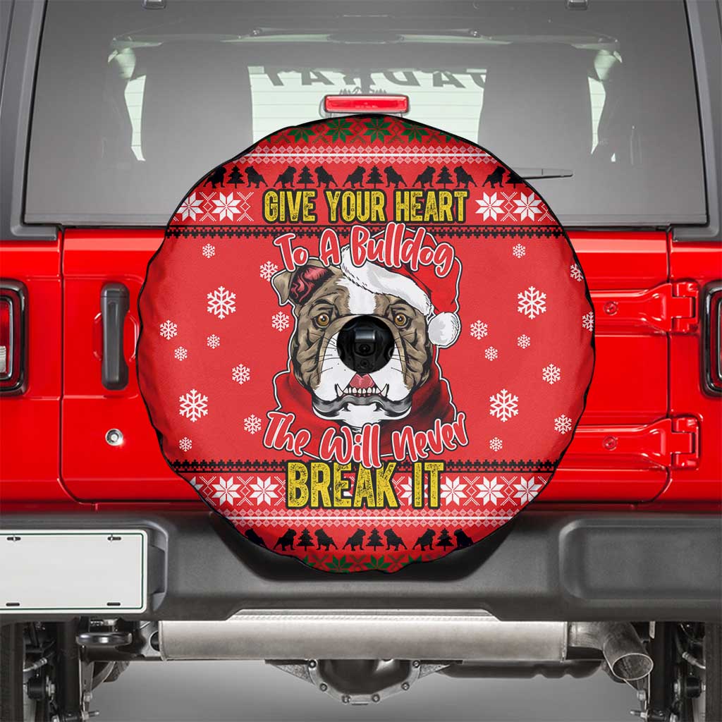 Give Your Heart Pitbull Dog Christmas Spare Tire Cover Xmas Holiday Patterns - Wonder Print Shop