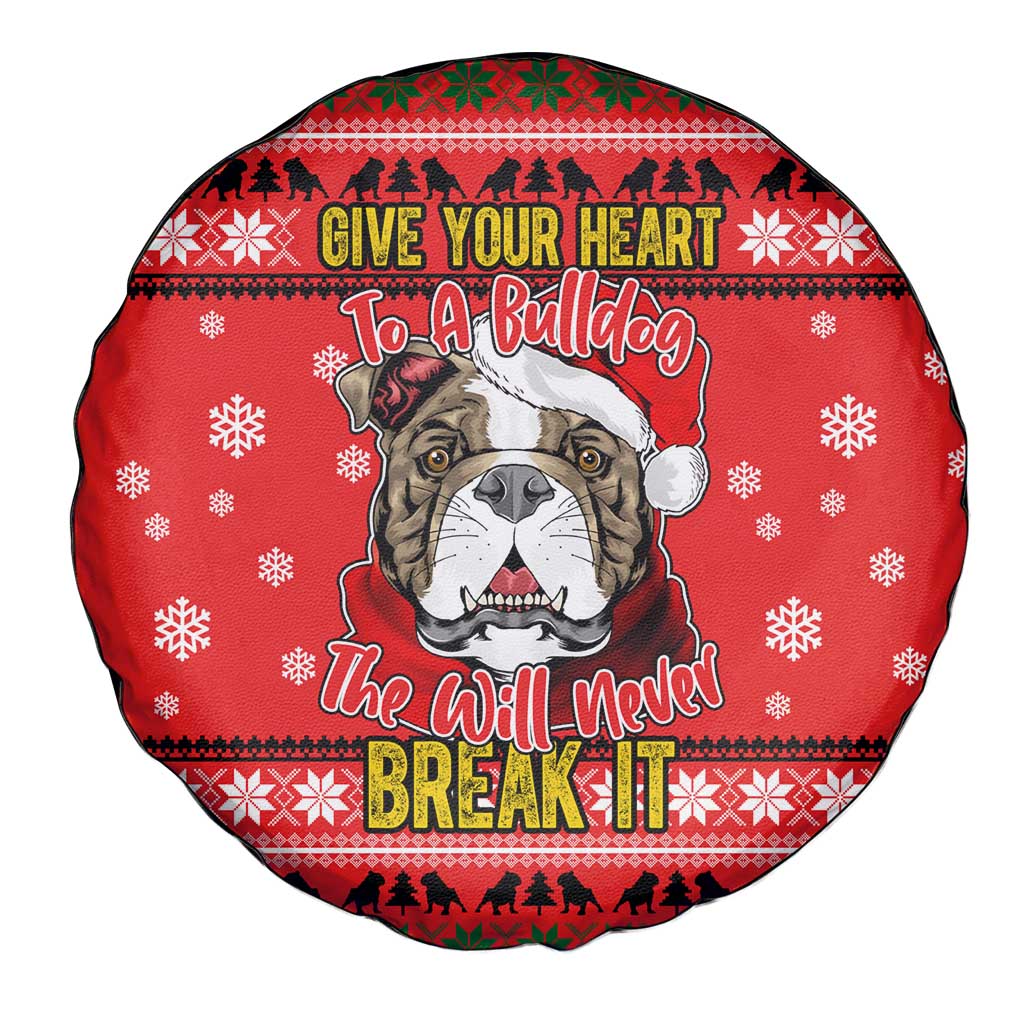 Give Your Heart Pitbull Dog Christmas Spare Tire Cover Xmas Holiday Patterns - Wonder Print Shop