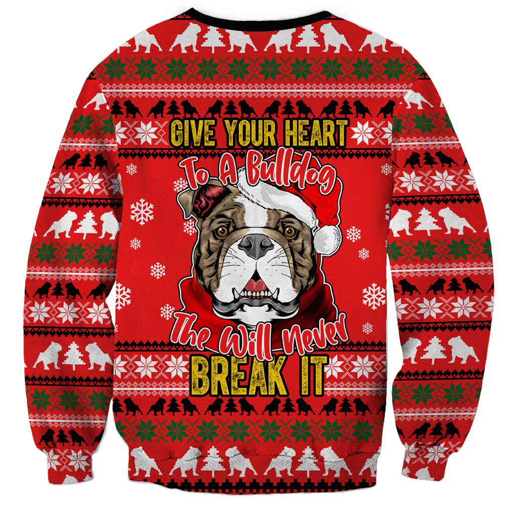 Give Your Heart Pitbull Dog Christmas Sweatshirt Xmas Holiday Patterns - Wonder Print Shop