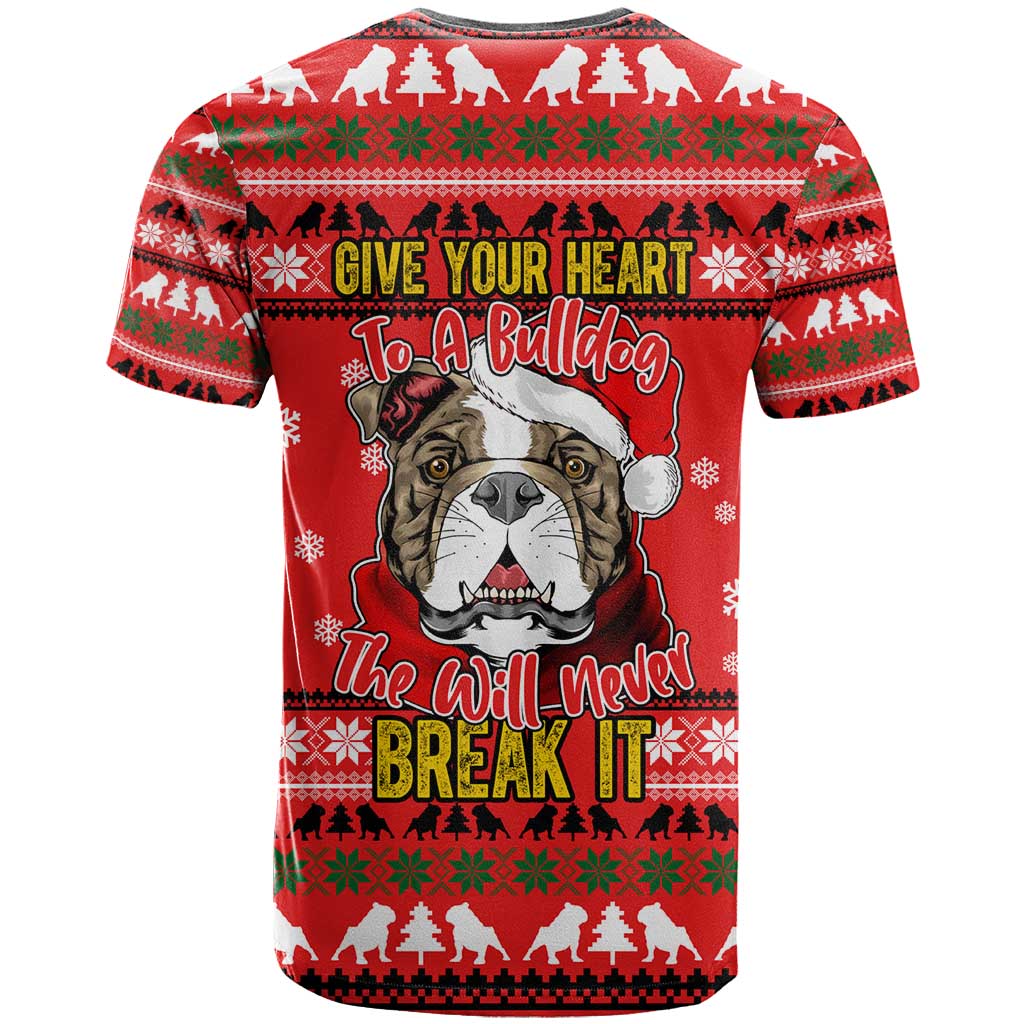 Give Your Heart Pitbull Dog Christmas T Shirt Xmas Holiday Patterns - Wonder Print Shop