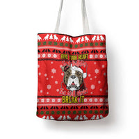 Give Your Heart Pitbull Dog Christmas Tote Bag Xmas Holiday Patterns - Wonder Print Shop