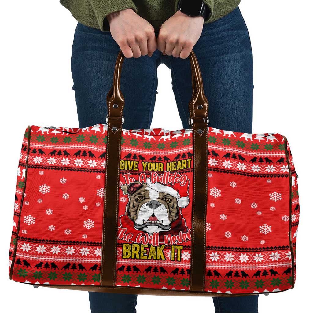 Give Your Heart Pitbull Dog Christmas Travel Bag Xmas Holiday Patterns - Wonder Print Shop