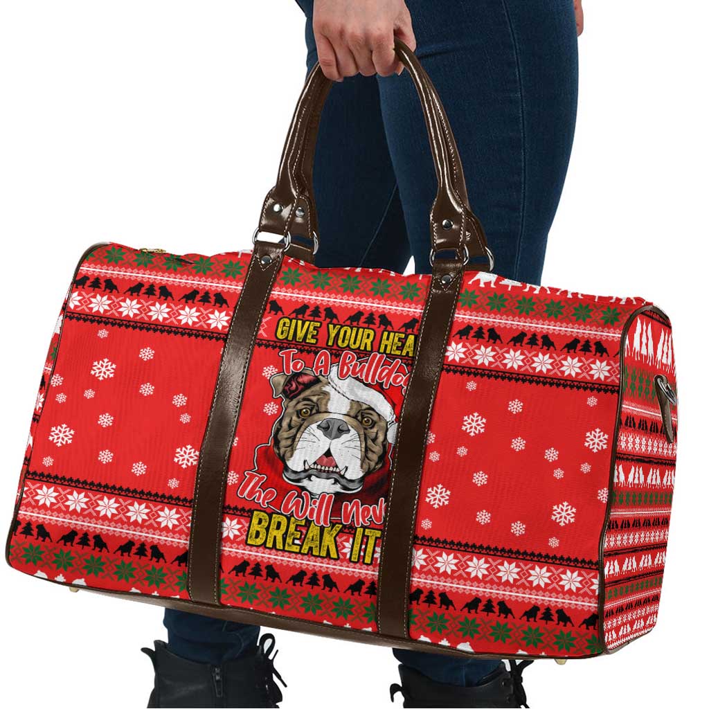 Give Your Heart Pitbull Dog Christmas Travel Bag Xmas Holiday Patterns - Wonder Print Shop