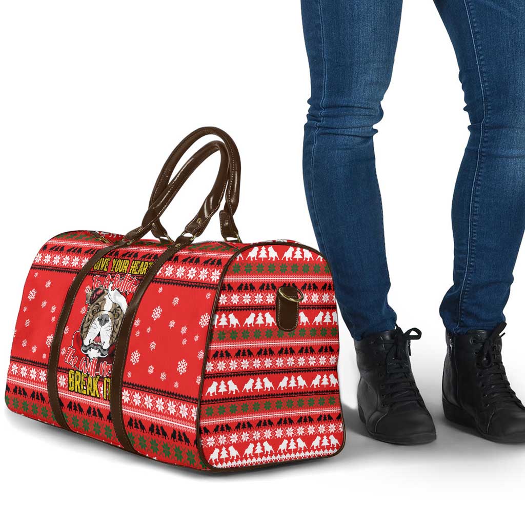Give Your Heart Pitbull Dog Christmas Travel Bag Xmas Holiday Patterns - Wonder Print Shop