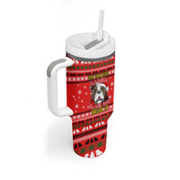 Give Your Heart Pitbull Dog Christmas Tumbler With Handle Xmas Holiday Patterns - Wonder Print Shop