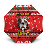 Give Your Heart Pitbull Dog Christmas Umbrella Xmas Holiday Patterns - Wonder Print Shop