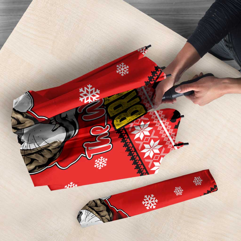 Give Your Heart Pitbull Dog Christmas Umbrella Xmas Holiday Patterns - Wonder Print Shop