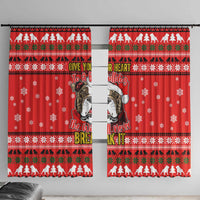 Give Your Heart Pitbull Dog Christmas Window Curtain Xmas Holiday Patterns - Wonder Print Shop