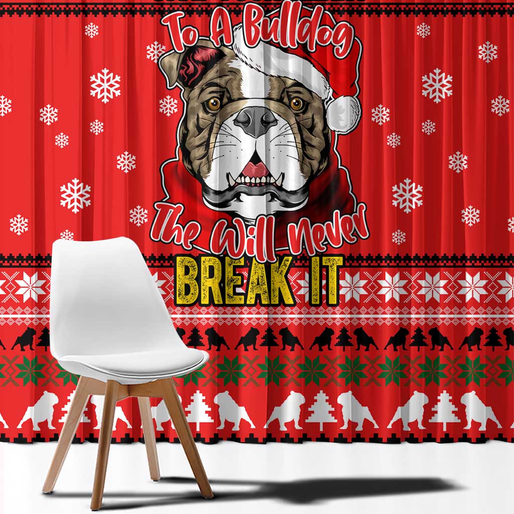Give Your Heart Pitbull Dog Christmas Window Curtain Xmas Holiday Patterns - Wonder Print Shop