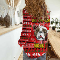 Give Your Heart Pitbull Dog Christmas Women Casual Shirt Xmas Holiday Patterns - Wonder Print Shop