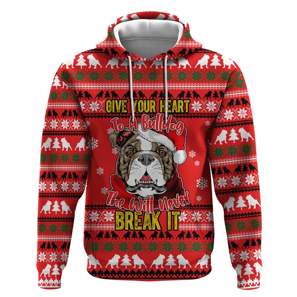 Give Your Heart Pitbull Dog Christmas Zip Hoodie Xmas Holiday Patterns - Wonder Print Shop