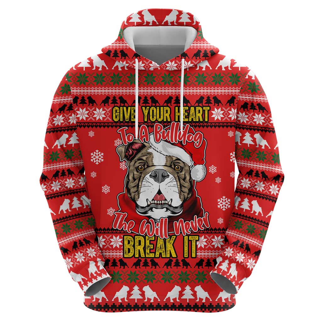 Give Your Heart Pitbull Dog Christmas Zip Hoodie Xmas Holiday Patterns - Wonder Print Shop