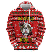 Give Your Heart Pitbull Dog Christmas Zip Hoodie Xmas Holiday Patterns - Wonder Print Shop