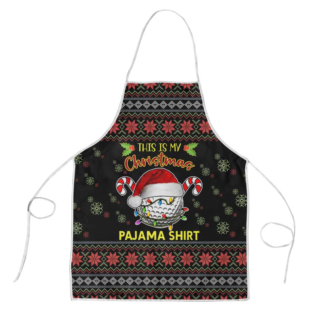 Golf Pajama Christmas Apron Xmas Holiday Patterns - Wonder Print Shop
