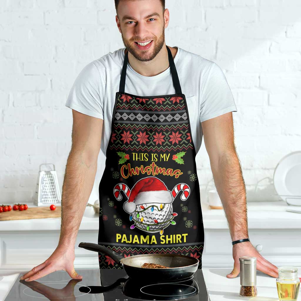 Golf Pajama Christmas Apron Xmas Holiday Patterns - Wonder Print Shop