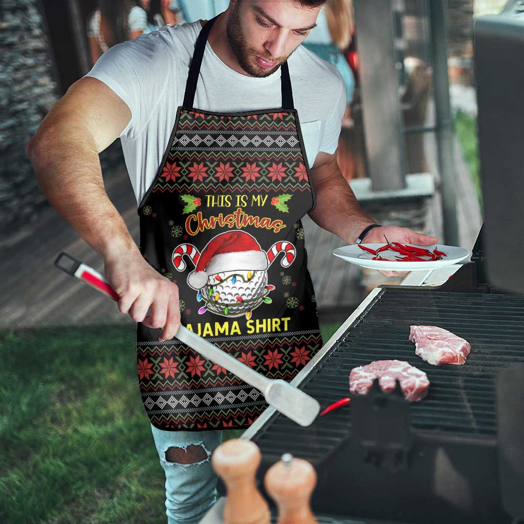 Golf Pajama Christmas Apron Xmas Holiday Patterns - Wonder Print Shop