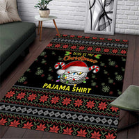 Golf Pajama Christmas Area Rug Xmas Holiday Patterns - Wonder Print Shop