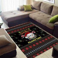 Golf Pajama Christmas Area Rug Xmas Holiday Patterns - Wonder Print Shop