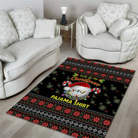 Golf Pajama Christmas Area Rug Xmas Holiday Patterns - Wonder Print Shop