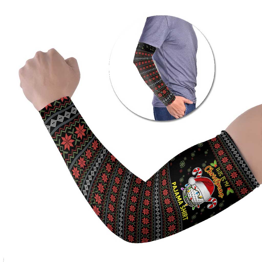 Golf Pajama Christmas Arm Sleeves Xmas Holiday Patterns - Wonder Print Shop