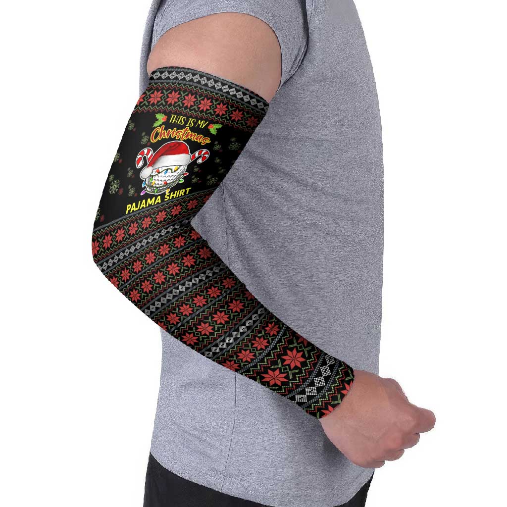 Golf Pajama Christmas Arm Sleeves Xmas Holiday Patterns - Wonder Print Shop