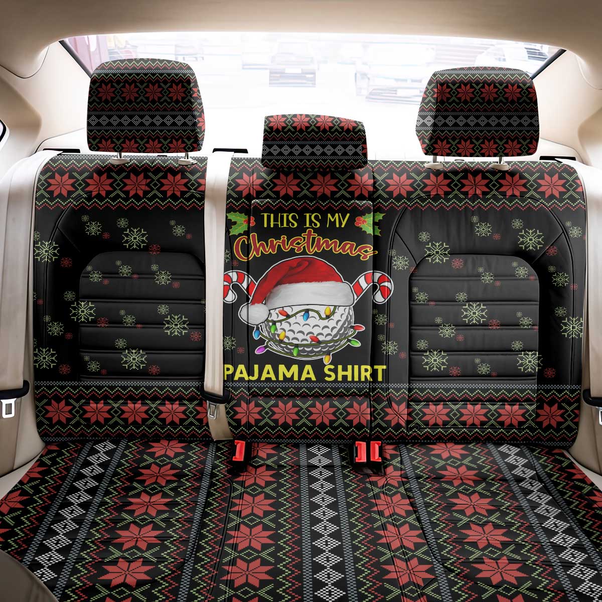 Golf Pajama Christmas Back Car Seat Cover Xmas Holiday Patterns - Wonder Print Shop
