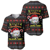 Golf Pajama Christmas Baseball Jersey Xmas Holiday Patterns - Wonder Print Shop