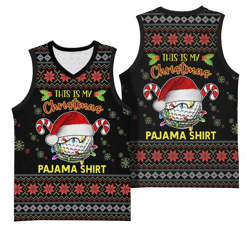 Golf Pajama Christmas Basketball Jersey Xmas Holiday Patterns - Wonder Print Shop
