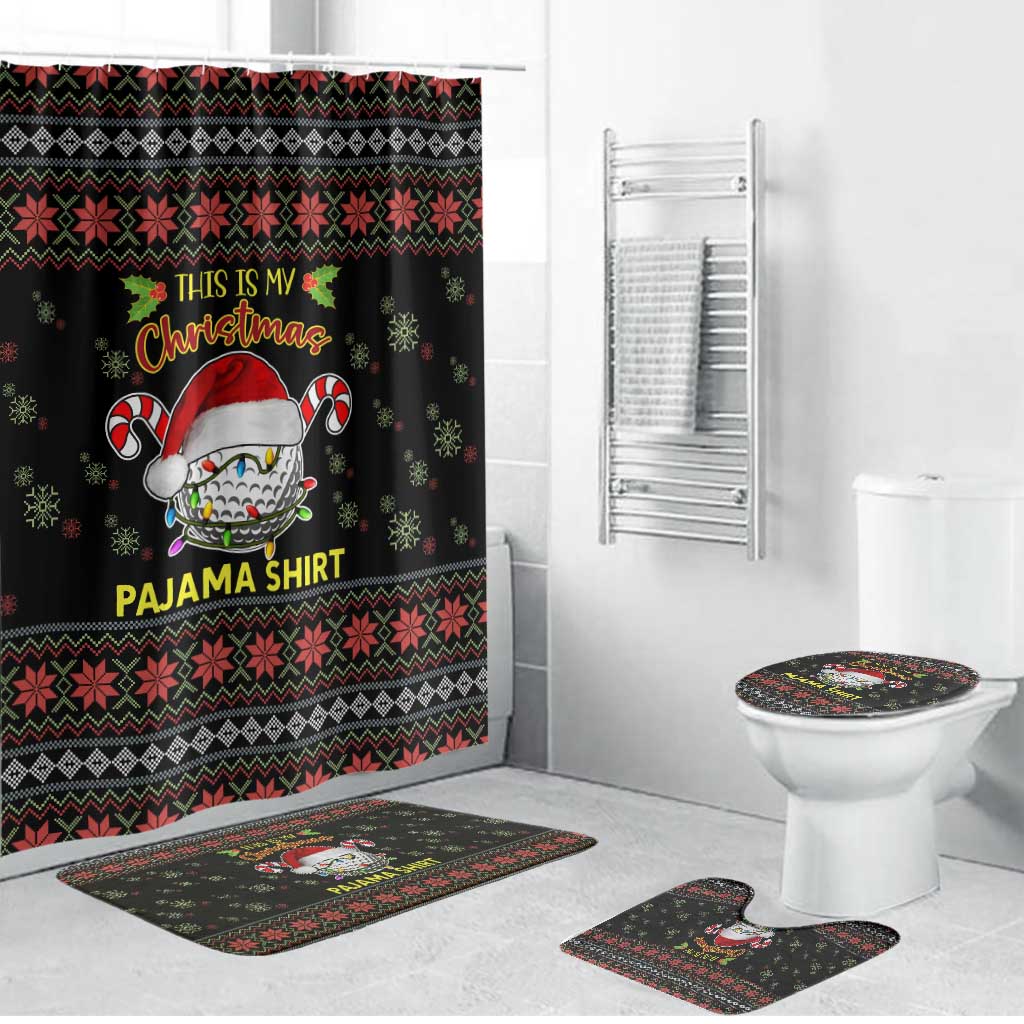 Golf Pajama Christmas Bathroom Set Xmas Holiday Patterns - Wonder Print Shop