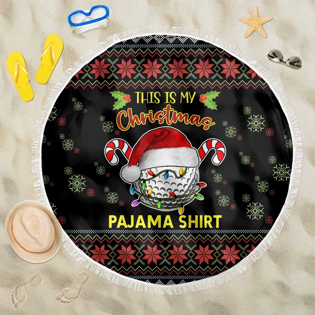 Golf Pajama Christmas Beach Blanket Xmas Holiday Patterns - Wonder Print Shop