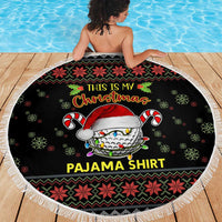 Golf Pajama Christmas Beach Blanket Xmas Holiday Patterns - Wonder Print Shop