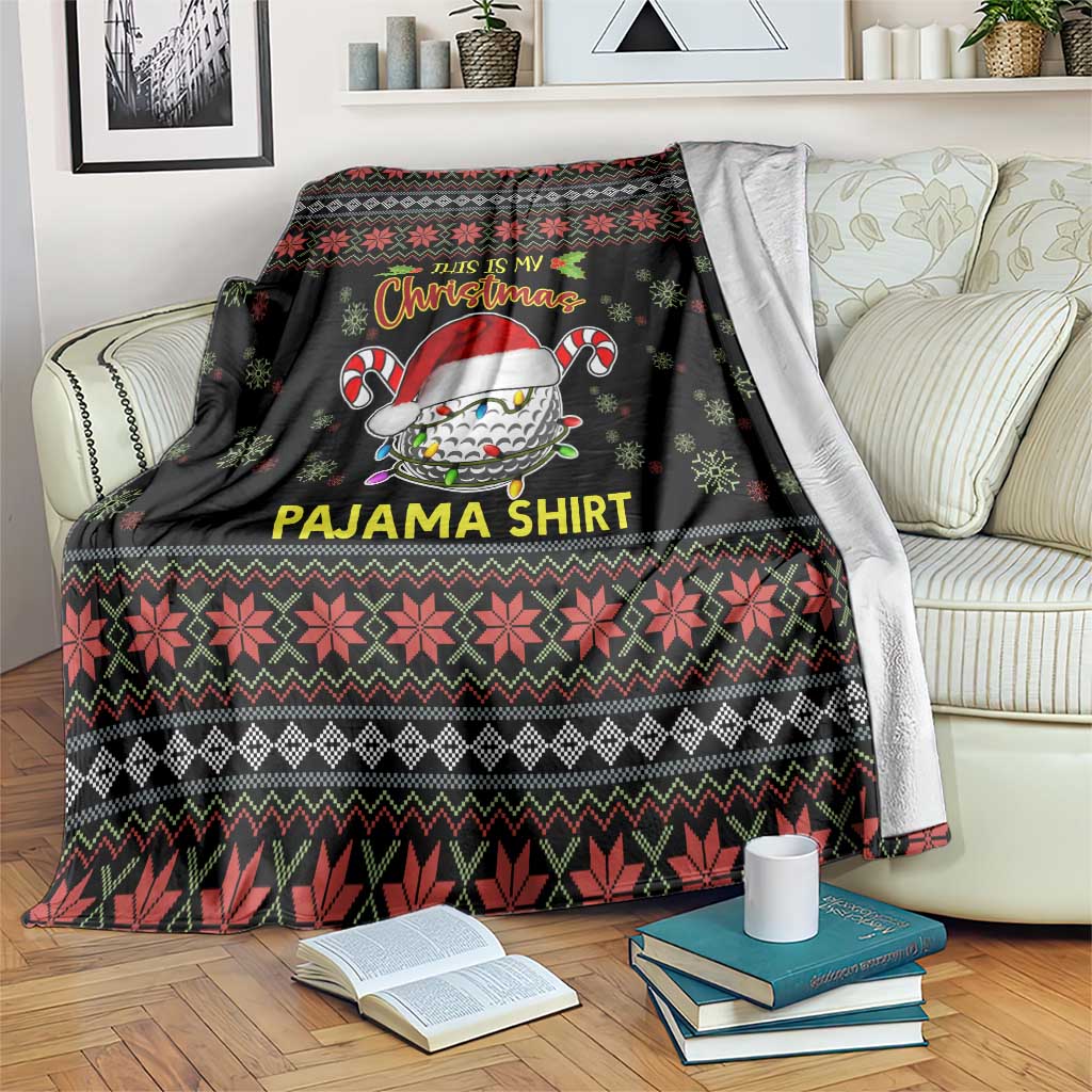 Golf Pajama Christmas Blanket Xmas Holiday Patterns - Wonder Print Shop