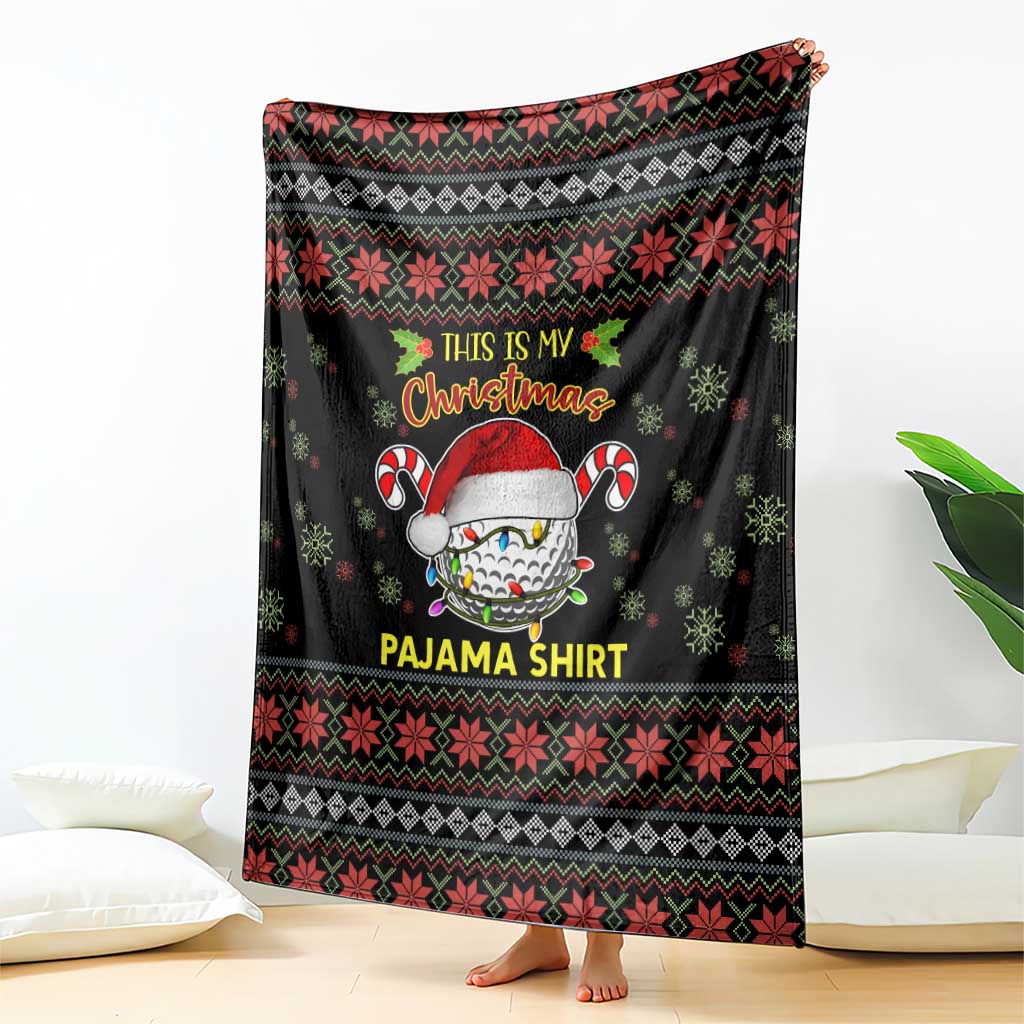 Golf Pajama Christmas Blanket Xmas Holiday Patterns - Wonder Print Shop
