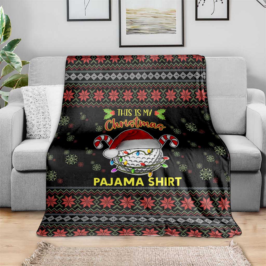 Golf Pajama Christmas Blanket Xmas Holiday Patterns - Wonder Print Shop